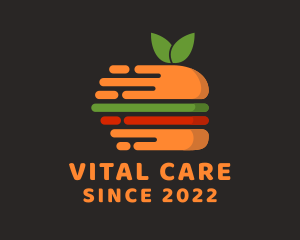 Vegan - Fast Vegan Burger logo design