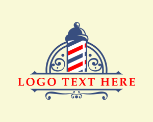 Barbershop Grooming Salon Logo