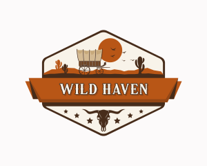 Wild West Desert Wagon logo design