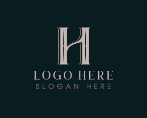 Vintage Elegant Retro Letter H Logo