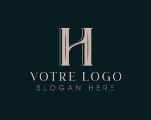 Vintage Elegant Retro Letter H Logo