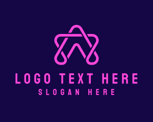 Letter Ae - Star Loop Letter A logo design