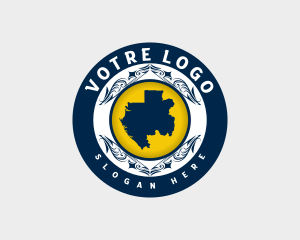 Gabon Map Tourism Logo