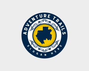 Tourism - Gabon Map Tourism logo design