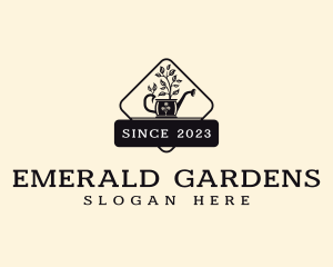 Plant Gardening Can logo design