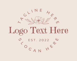 Skin Care - Aesthetic Flower Wordmark logo design
