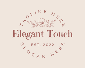 Delicate - Aesthetic Flower Wordmark logo design