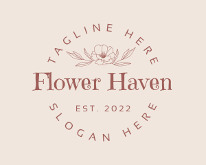 Aesthetic Flower Wordmark logo design