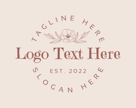 Aesthetic Flower Wordmark