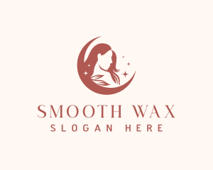 Woman Beauty Moon logo design