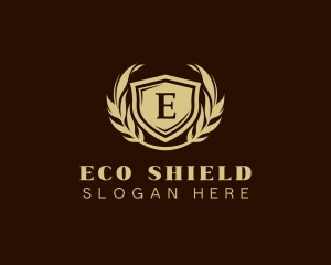 Elegant Shield Wreath logo design