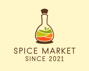 Natural Spices Bottle  logo design