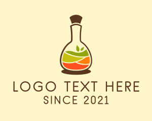 Flavor - Natural Spices Bottle logo design