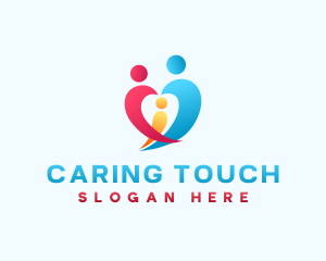 Caregiving - People Heart Foundation logo design