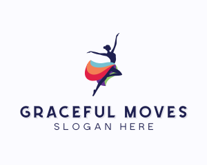 Woman Dancing Entertainment logo design