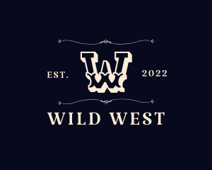 Retro Wild West logo design