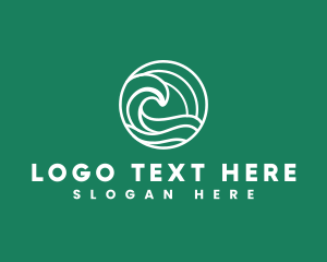 Lagoon - Sea Wave Beach logo design