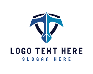 Sword - Shield Gaming Letter T logo design