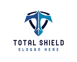 Shield Gaming Letter T logo design