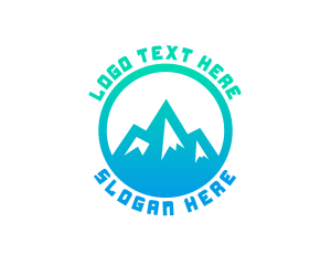 Peak - Mountain Summit Trekking logo design