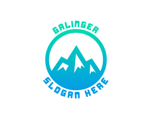 Mountaineering - Mountain Summit Trekking logo design