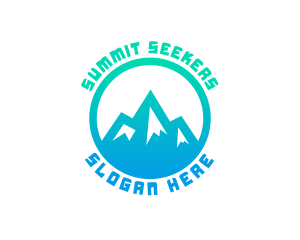 Mountaineering - Mountain Summit Trekking logo design