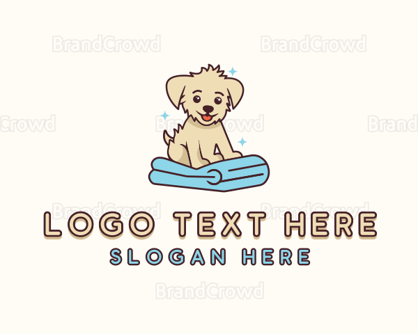 Puppy Pet Dog Towel Logo