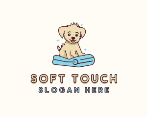 Towel - Puppy Pet Dog Towel logo design