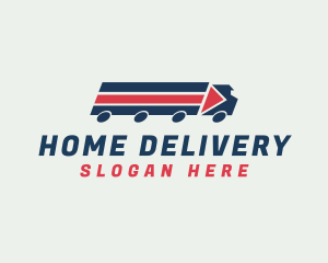 Logistics Arrow Truck logo design