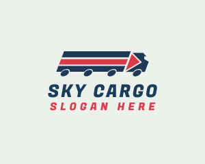 Logistics Arrow Truck logo design