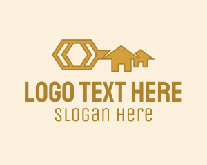 Locksmith - Bronze Homes Key logo design