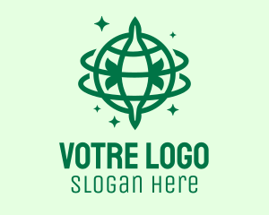 Save The Earth - Eco Green Planet logo design