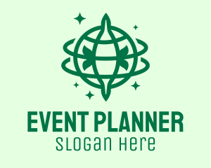Vegan - Eco Green Planet logo design