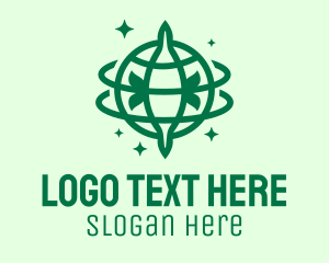 Earth - Eco Green Planet logo design