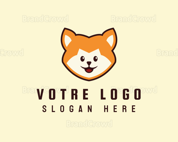 Cute Puppy Head Logo