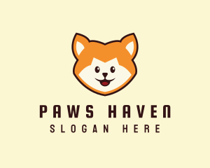 Cute Puppy Head logo design