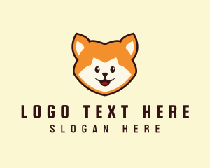 Vet - Cute Puppy Head logo design