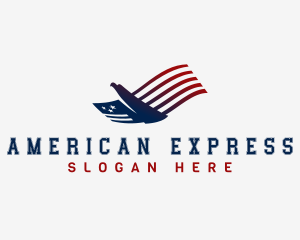 USA Flag Bird logo design