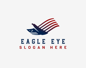 USA Flag Bird logo design