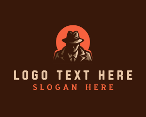 Mobster - Detective Investigator Man logo design