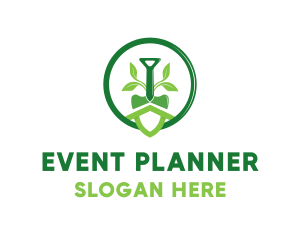 Grass - Shovel Plant Eco logo design