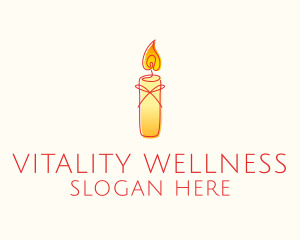 Spiritual Wellness Candle logo design