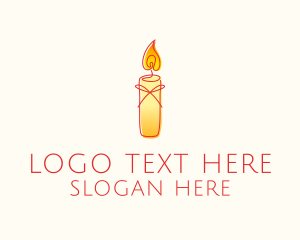 Burning - Spiritual Wellness Candle logo design