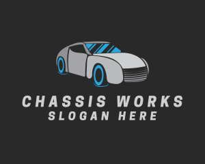 Chassis - Gray Car Automotive logo design