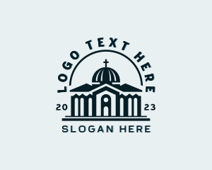 Tourist - Catholic Church Landmark logo design