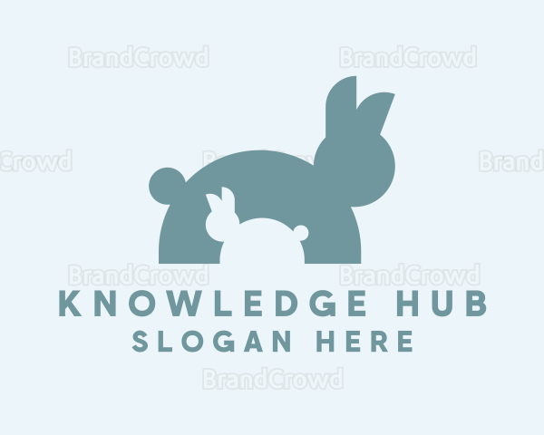 Baby Rabbit Silhouette Logo