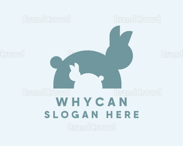 Baby Rabbit Silhouette Logo