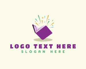 Library - Creative Imagination Book logo design
