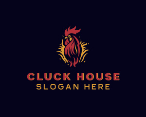 Chicken - Chicken Flame Barbecue logo design