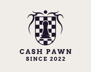 Pawn - Pawn Chessboard Shield logo design